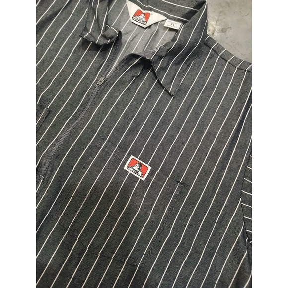 Ben Davis Men's Short Sleeve Color Striped 1/2 Zip Shirt - Picture 2 of 5